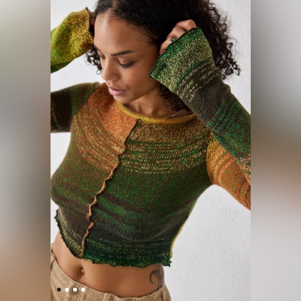 Urban Outfitters Space-Dye Knit Seamed Top - Picture 3 of 6